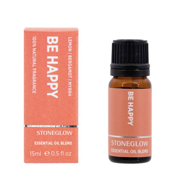 Wellbeing - Be Happy 10ml Essential Oil Blend, featuring Lemon, Bergamot, and Myrrh for an uplifting and joyful aroma