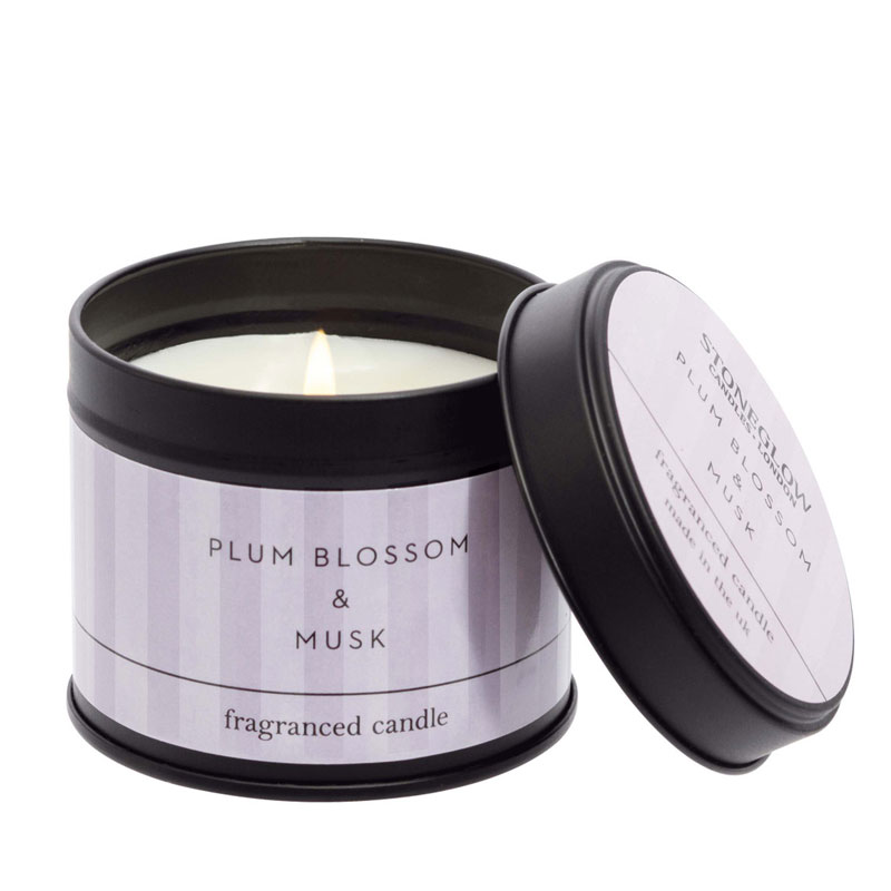 Plum Blossom & Musk Scented Candle Tin