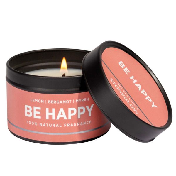 Be Happy Travel Tin Soy Wax Candle