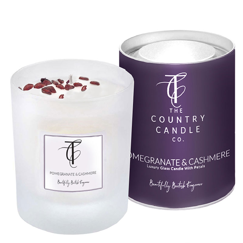Pomegranate & Cashmere Glass Candle