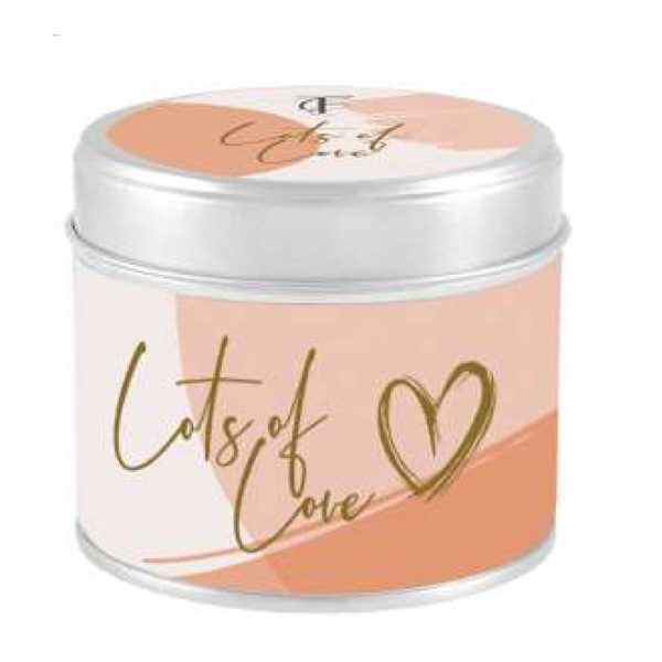 Lots of Love candle in tin