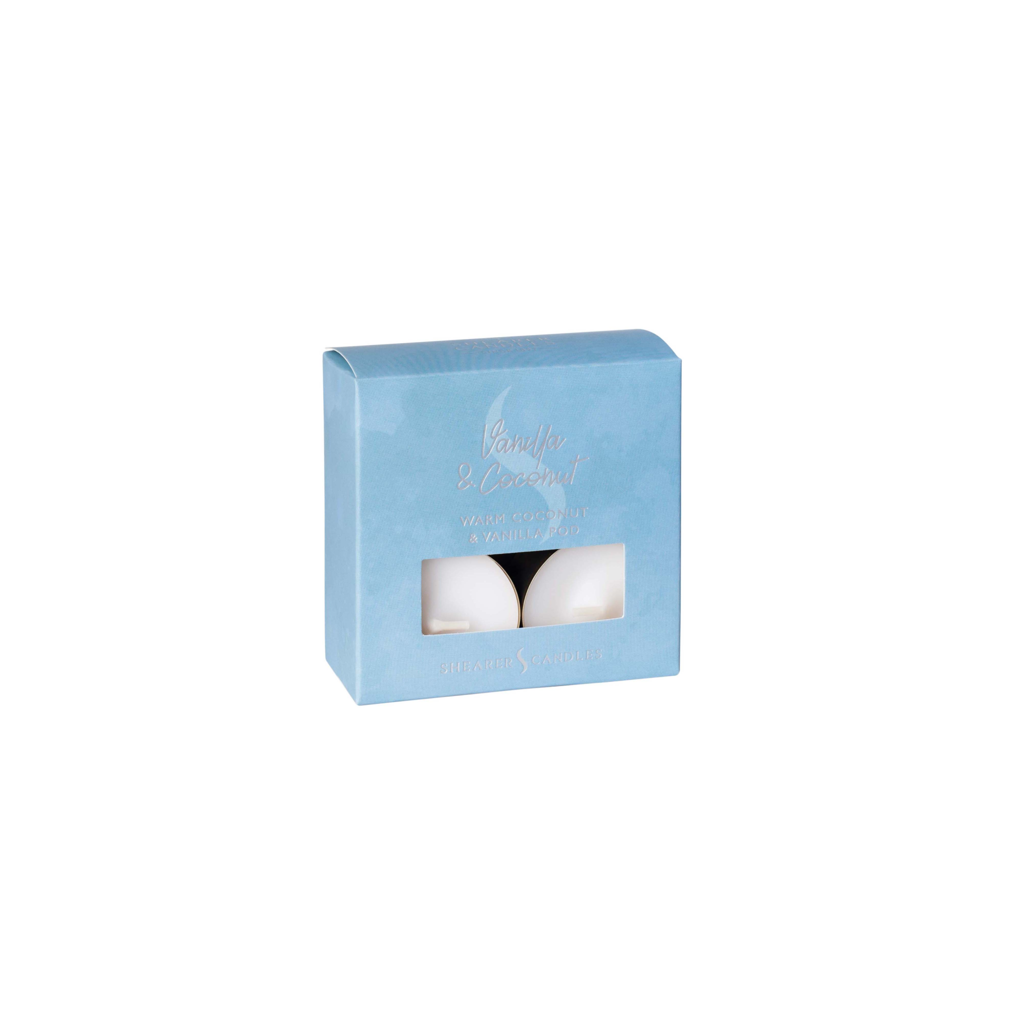 Vanilla & Coconut Tea Lights Shearer Candles
