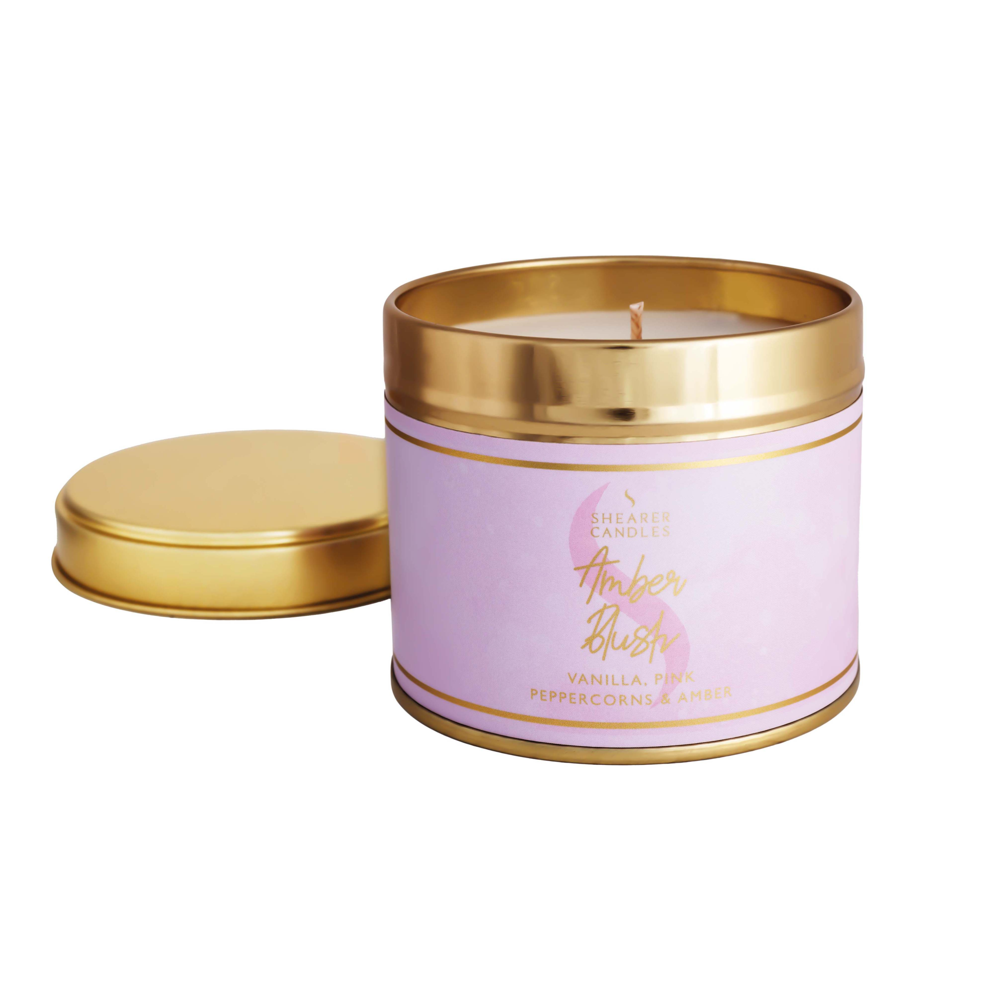 Amber Blush Medium Candle Tin