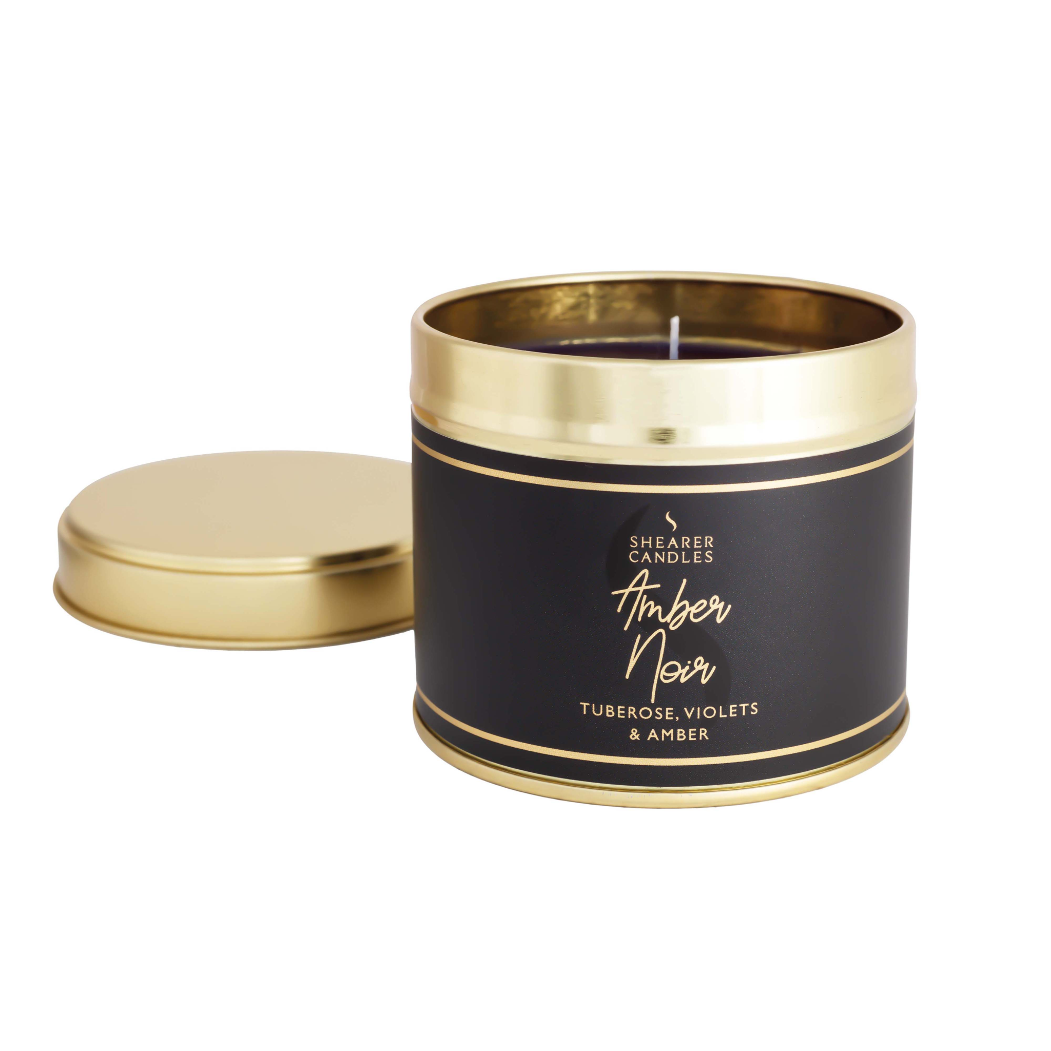 Amber Noir Medium Candle Tin